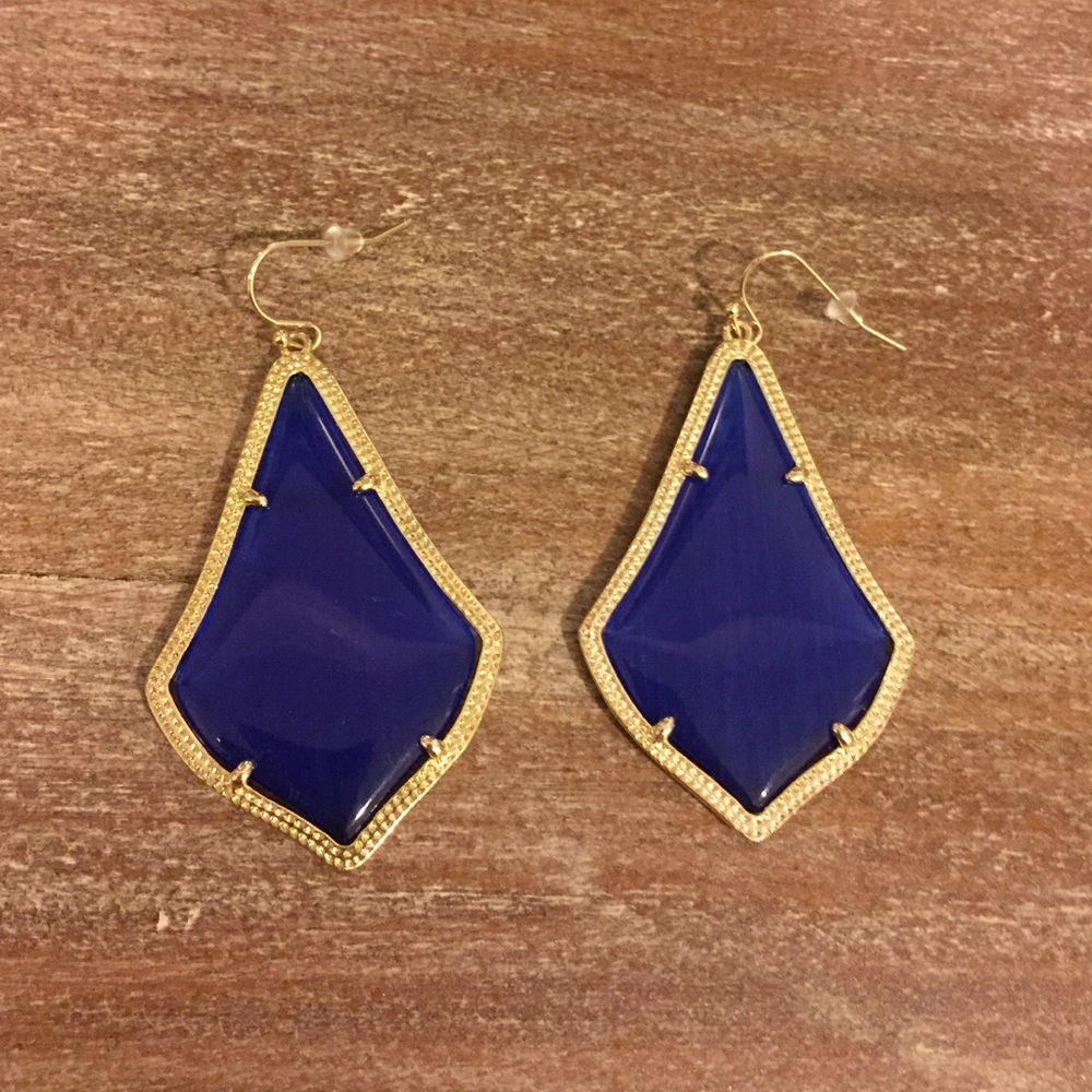 **sold** Kendra Scott Alexandra earrings in cobalt.